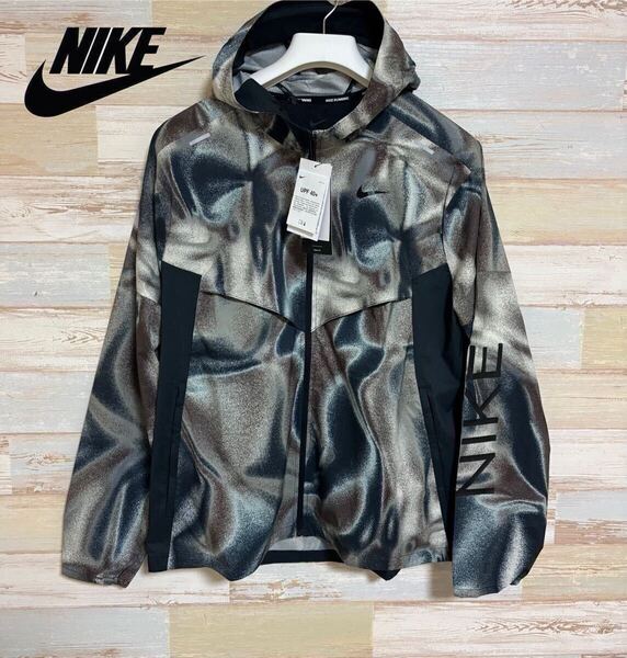 新品 定価17710円 XLサイズ NIKE ナイキ レペル UV 総柄 ウインドランナー ジャケット メンズ ランニングジャケット