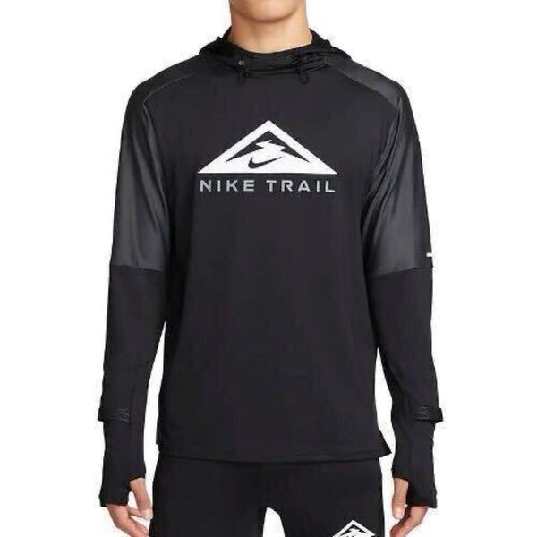 新品 XLサイズ ナイキ Nike Trail Long Sleeve T-Shirt トレイル 長袖シャツ パーカー トレイル ランニング 薄手 ブラック