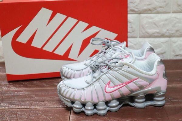 新品 定価27280円 23㎝ NIKE ナイキ ウィメンズ ショックス TL W SHOX TL メタリックプラチナム ピンクフォーム
