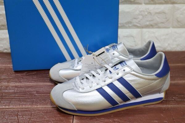 新品 定価17600円 25㎝ アディダス オリジナルス adidas originals カントリー OG COUNTRY OG マットシルバー ブライトブルー