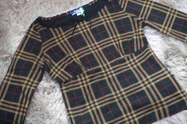 BURBERRY LONDON BLUE LABEL バーバリーロンドン ブルーレーベル の ノバチェック柄で創られた リボン結い カットソー です。”