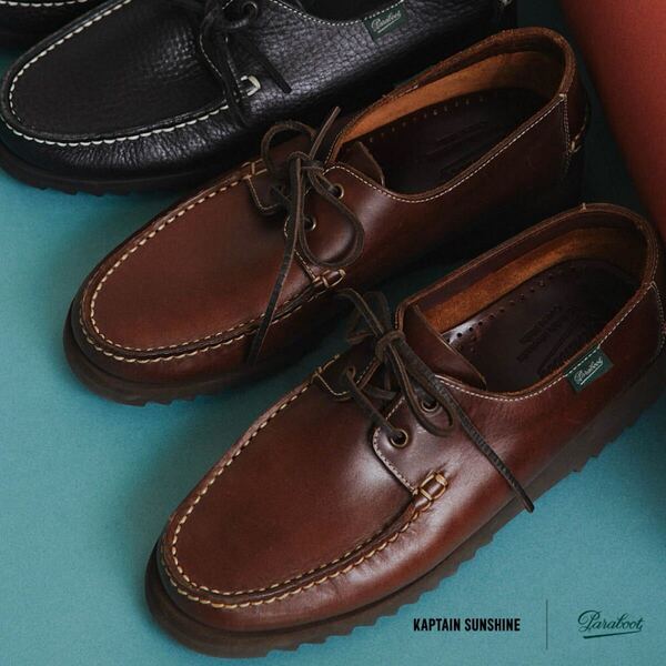 パラブーツ × キャプテンサンシャイン ドマング PARABOOT Kaptain Sunshine AMERICA UK6 レザーシューズ デッキシューズ