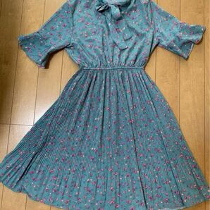 ワンピース 花柄 緑 グリーン エメラルドグリーン フリーサイズ mocha 下北沢 原宿系