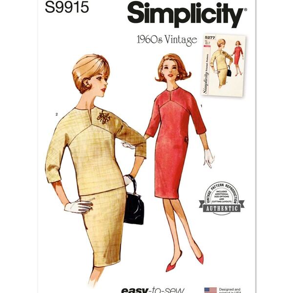 Simplicity S9915 ヴィンテージ 60年代 ワンピース 型紙