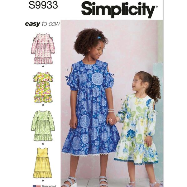 Simplicity S9933 子供服 ワンピース 型紙