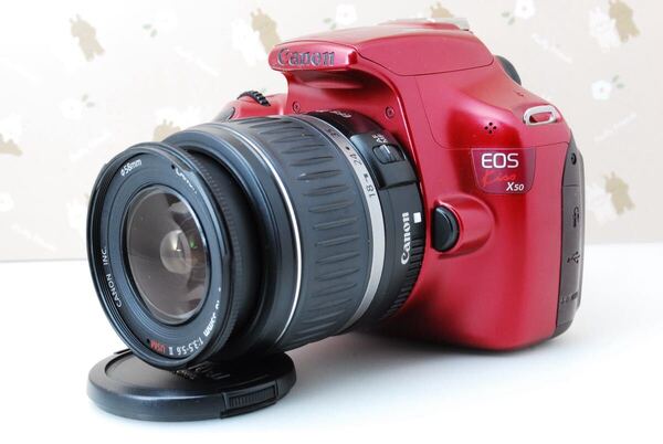 ショット極少907回★Canon EOS Kiss X50★スマホ転送★高性能デジタル一眼レフカメラ