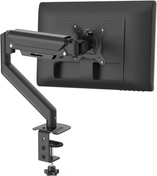 モニターアーム 32インチ対応 VESA75×75mm 100×100mm ガススプリング式 ディスプレイスタンド 耐荷重2~9kg クランプ式 グロメット式