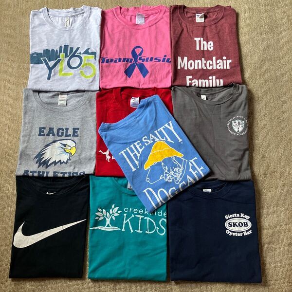 ”ブランドTシャツ Mサイズのみ10枚セット” USA古着卸 まとめ売り ・USA直輸入MIX 半袖Tシャツ まとめ おまかせ アソート 古着卸③