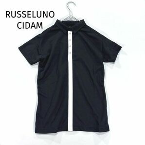 RUSSELUNO CIDAM 半袖ポロシャツ ブラック スナップボタン 0