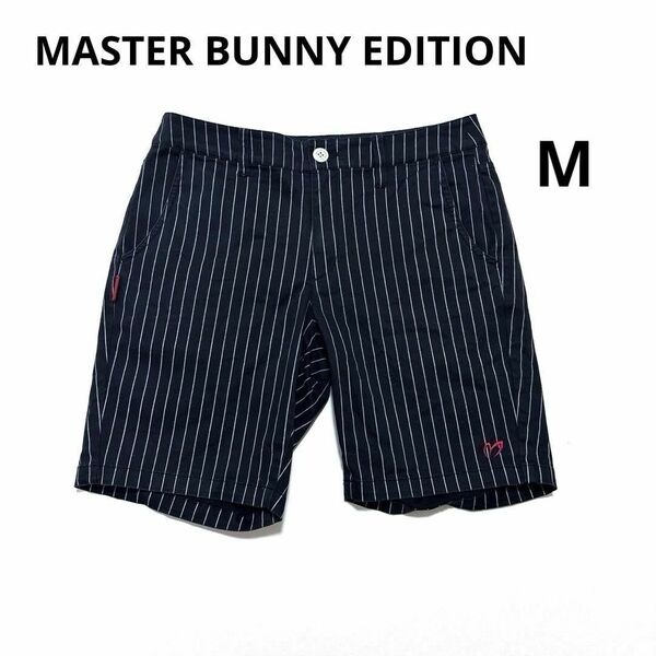 マスターバニーエディション 1/M ハーフパンツ ストライプ ネイビー MASTER BUNNY EDITION PEARLYGATES/パーリーゲイツ/PG