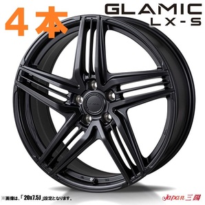 ★最安級!!★未使用4本セット★送料無料★18インチ ジャパン三陽 グラミック GLAMIC LX-S サテンブラック 5H114.3 7.5J+38 ホイール