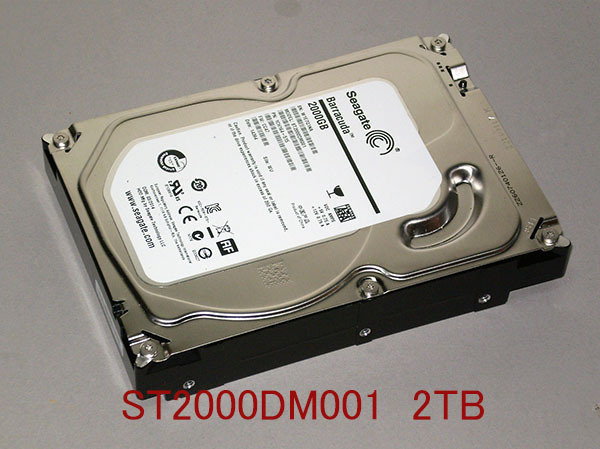 【送料無料】◆Seagate ST2000DM001 2TB 「新同品」 使用:76h【即決】B