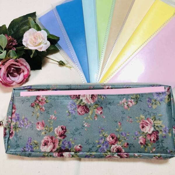 53*ポーチタイプ*JWパンフレット入れ♪中袋8枚付き*薔薇E*ハンドメイド