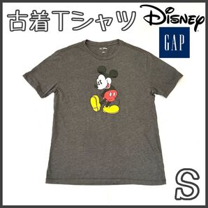 【美品】古着 Tシャツ 半袖 GAP Disney グレー ミッキーマウス 90年代 レトロ ヴィンテージ