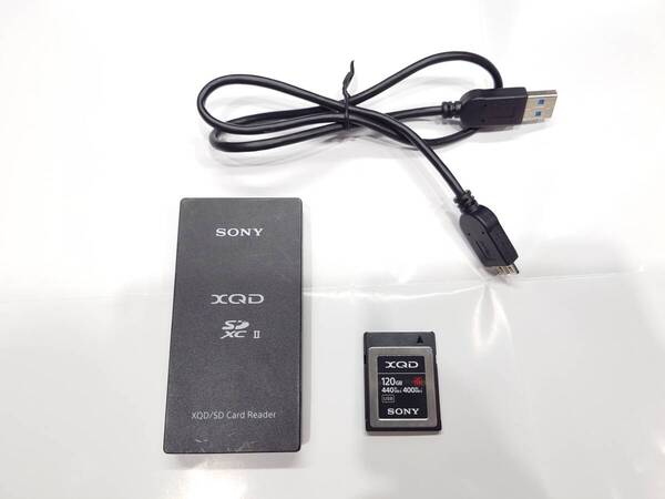 SONY ソニー QD-G120F XQDカード 120GB + MRW-E90 XQD/SDカードリーダ セット