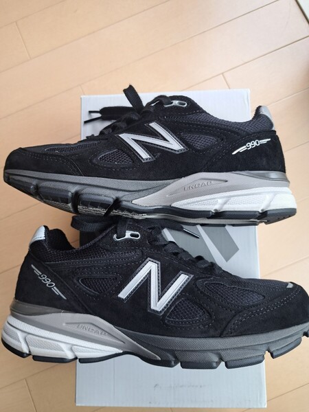 ニューバランス U990BL4 23.5cm 製造2331 new balance 990v4 ブラック 美品!!