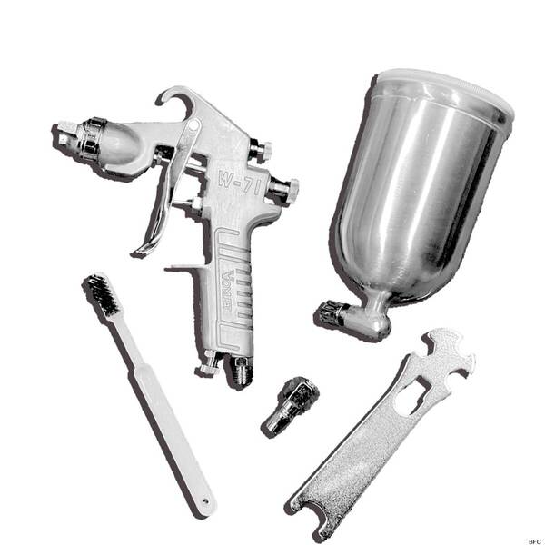 エアースプレーガン 口径1.3㎜ 重力式 W-71 400ml 軽量 低圧 送料無料 塗装 DIY 噴霧 ペイントガン エアスプレーガン エアブラシ