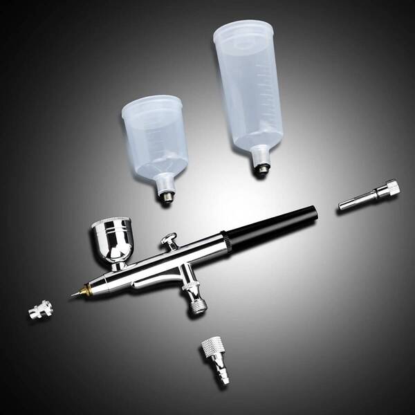 エアブラシ 口径0.3mm 小型 7cc 20cc 40cc 3種類カップジオラマ プラモデル 送料無料 軽量 ペイント ホビー ダブルアクション 模型