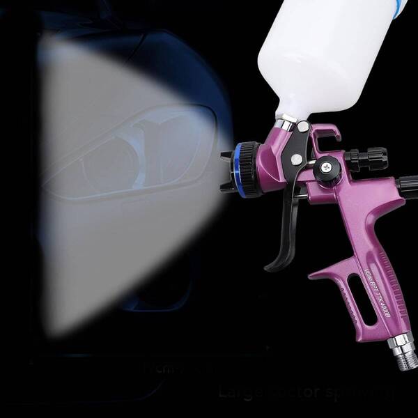 エアースプレーガン 口径1.3㎜ 重力式 600ml 送料無料 塗装 DIY 噴霧 ペイントガン HVLP エアスプレーガン エアブラシ アルミ