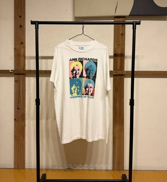 雰囲気◎ 90S ANN RICHARDS USA製 Tシャツ Hanes XL ART VINTAGE ヴィンテージ 古着 ①