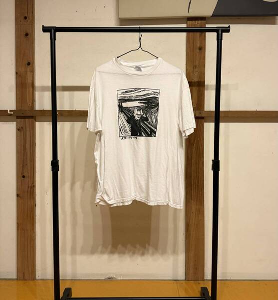 雰囲気◎ 90S AYE-YI-YI ムンクの叫び パロディ Tシャツ Hanes XL ART VINTAGE ヴィンテージ 古着