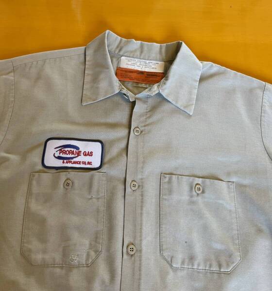 70s RED KAP S/S WORK SHIRT Size L 古着