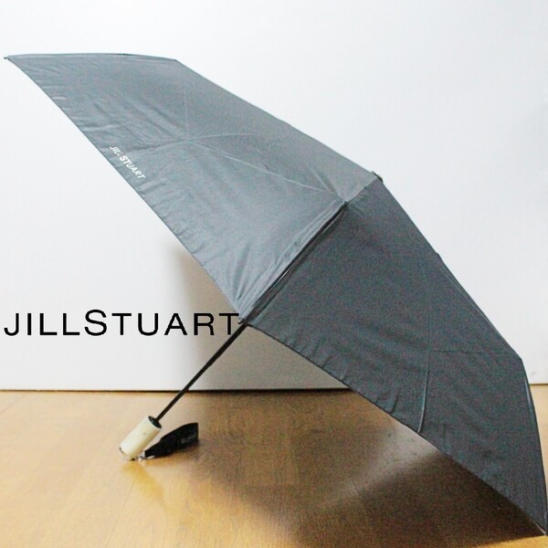 新品 ジルスチュアート 楽々ワンタッチ開閉 紫外線防止加工 折り畳みジャンプ傘 紺 K5087