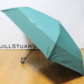 新品訳 ジルスチュアート 楽々ワンタッチ開閉 折り畳みジャンプ傘 緑 K5088