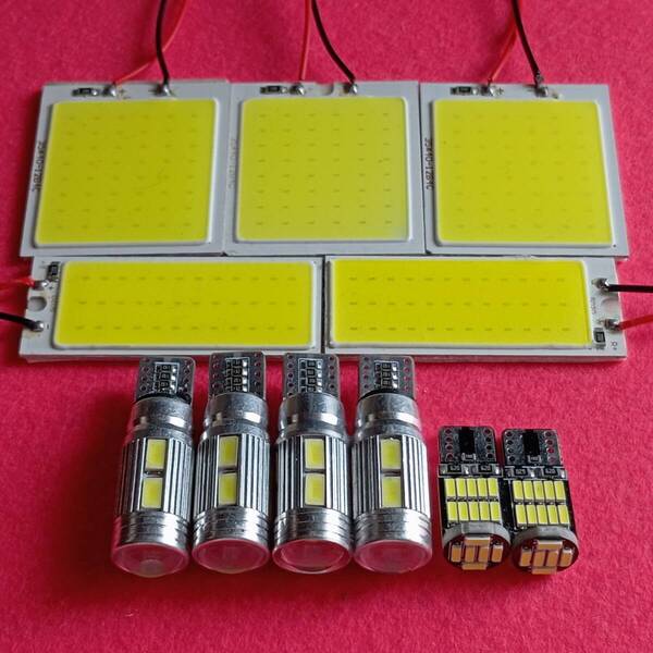 超爆光!N-VAN Lグレード JJ1 JJ2 T10 LED COBパネル ルームランプ バックランプ ナンバー灯 11個セット ホワイトホンダ /c48/c36/10/26