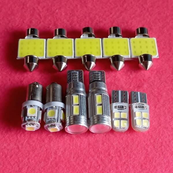 200系 ハイエース グランドキャビン 爆光!T10 LED ルームランプ ポジション ナンバー灯 11点セット ホワイト トヨタ /10/c8/b9/t31