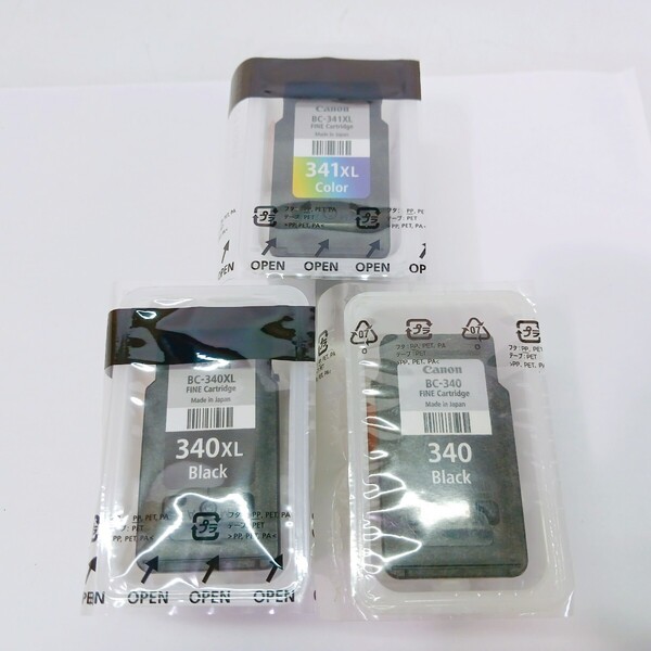 Canon 純正 インク カートリッジ BC-341XL BC-340 BC-340XL 3個セット純正 キャノン ブラック カラー