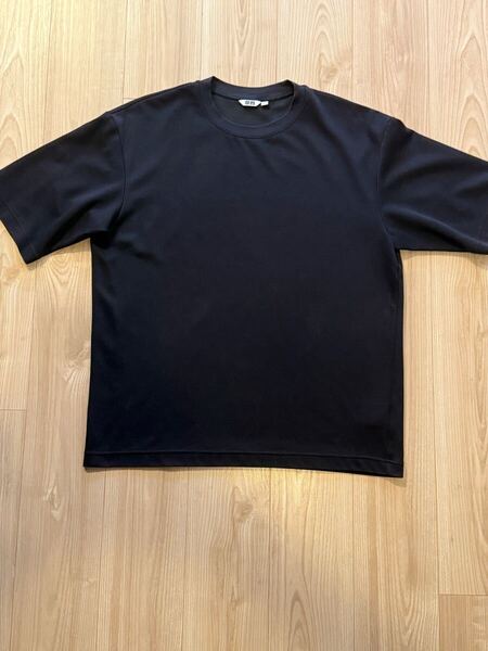 ユニクロ エアリズムコットンオーバーサイズ Tシャツ XL 黒 ブラック