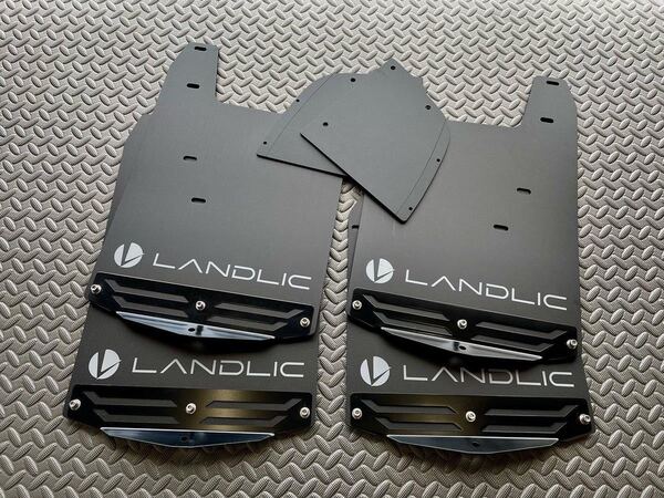 【LANDLIC JAPAN】150プラド後期車用☆マッドフラップ (ブラック)☆LANDLIC JAPAN☆匿名配送☆ランドリックジャパン☆