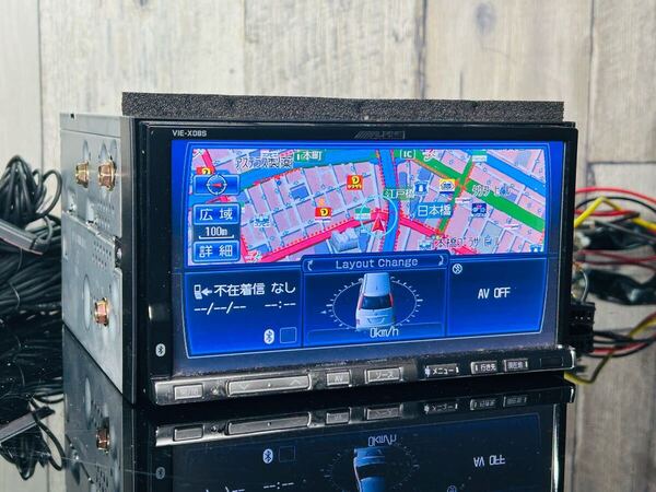 VIE-X08S アルパイン フリップダウン 4chフルセグTV CD→HDD録音 Bluetooth ハンズフリー レーダーおまけ フィルムアンテナ付き 送料無料