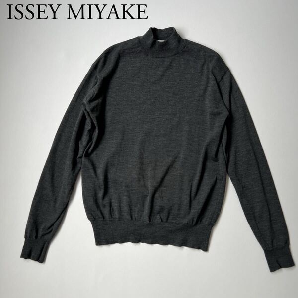 良品 ISSEY MIYAKE イッセイミヤケ ニット セーター トップス ボトルネック モックネック プルオーバー 長袖 日本製 M レディース