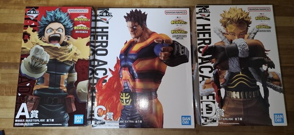 最安!一番くじ 僕のヒーローアカデミア ヒロアカ 紡ぐ力 A賞 緑谷出久 C賞 エンデヴァー D賞 ホークス フィギュア 3種セット 送料無料