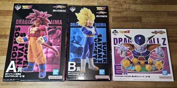最安!一番くじ ドラゴンボール VSオムニバスCROSS A賞 超サイヤ人4 孫悟空 B賞 超サイヤ人3 ベジータ MASTERLISE E賞 悪の帝王 フリーザ