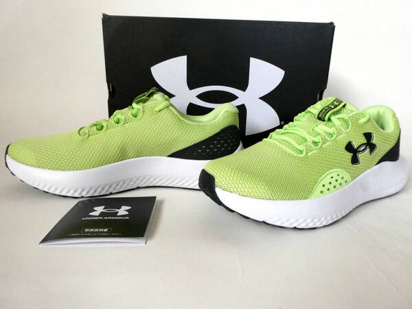 アンダーアーマー 新品! UAチャージド サージ4 27cmD イエロー ランニング軽量スニーカー 送料無料UNDER ARMOUR