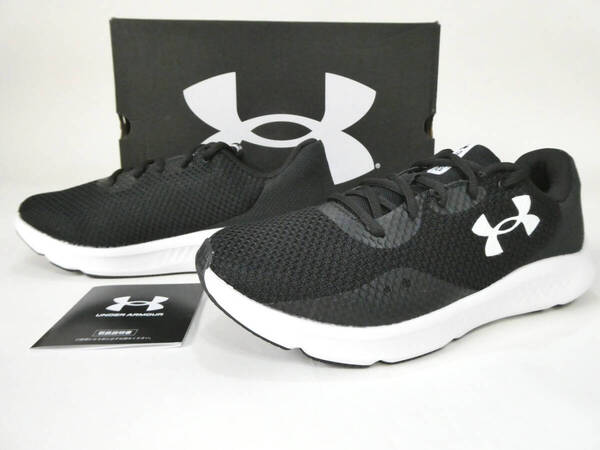 アンダーアーマー 新品! UAチャージド パスート3 27cm4E 黒 ランニング軽量スニーカー 送料無料UNDER ARMOUR