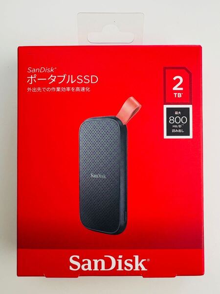新品未開封品 SanDisk (サンディスク) 2TB ポータブル SSD ポータブル外付けSSD 最大800MB/秒 読み取り USB 3.2 Gen 2 SSD 外付けドライブ