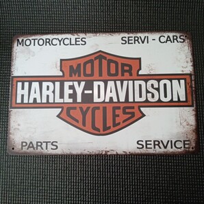■HARLEY DAVIDSON ハーレーダビッドソン ブリキ看板 ガレージ メタルプレート レトロ アメリカンインテリア 世田谷ベース アメリカン雑貨