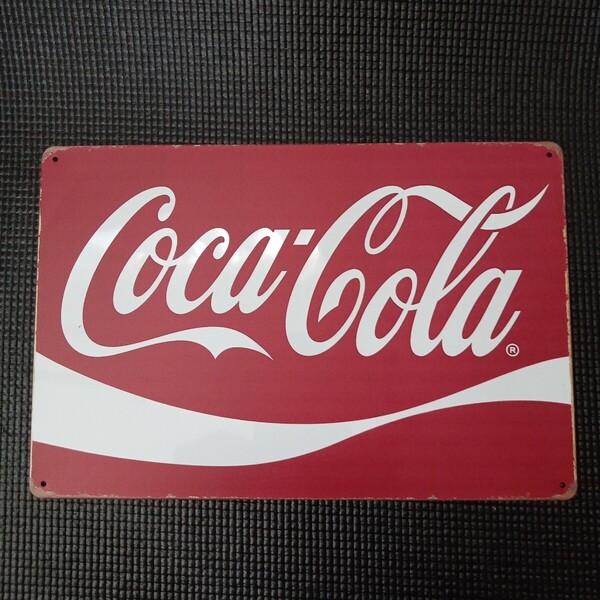 ■ブリキ看板 Coca Cola コカコーラ Coca-Cola ガレージ メタルプレート レトロ アメリカンインテリア 世田谷ベース アメリカン雑貨