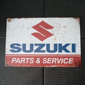 ■ブリキ看板 SUZUKI スズキ SUZUKI スズキ 世田谷ベース サインプレート アメリカン雑貨 アメリカン