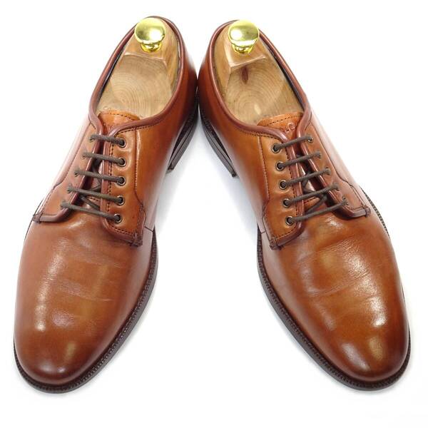 即決 COLE HAAN プレーントゥ 25.0cm コールハーン メンズ 茶 ブラウン 本革 ビジネス 本皮 通勤 紳士靴 革靴 会社 スーツ センスアップ