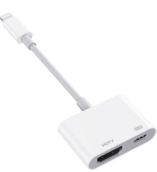iPhone hdmi変換ケーブル i-Phone テレビに映す MFi認証済み iPad/i-Phone ミラーリング Lightning HDMI 変換 1080P@60HZ HD画質 遅延なし
