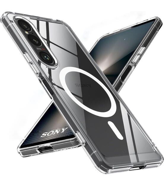 Xperia 1 VII ケース カバー 薄型 指紋防止 黄変防止 落下防止 半透明 レンズ保護 軽量 全面保護カバー - クリア