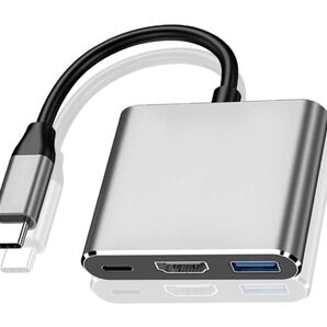 3in1 USB Type C HDMI アダプタ PD急速充電 1080P 4K/30Hz USB 3.0高速伝送 スマートフォンとテレビ/ノートパソコンとPCディスプレイ接続