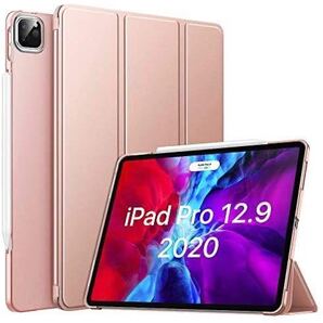 iPad Pro 12.9 ケースiPad Pro 12.9 タブレットケース 半透明PCバックケース 3つ折りスタンド PUレザー 手帳型カバー
