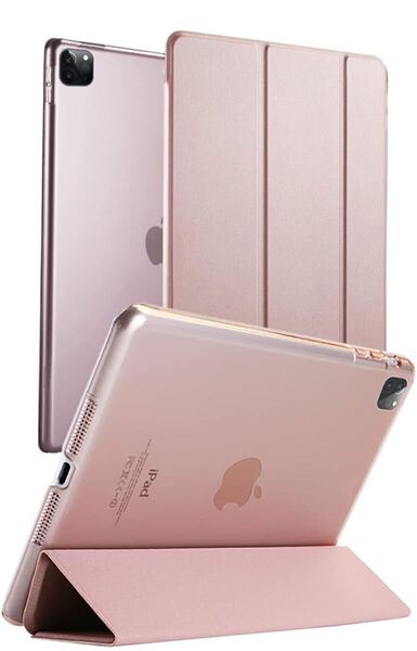 iPad ケース iPad Pro 12.9 第4世代 2020 iPadカバー オートスリープ対応 三つ折りスタンド 軽量 薄型 iPad Pro 12.9 第5/6世代 ケース