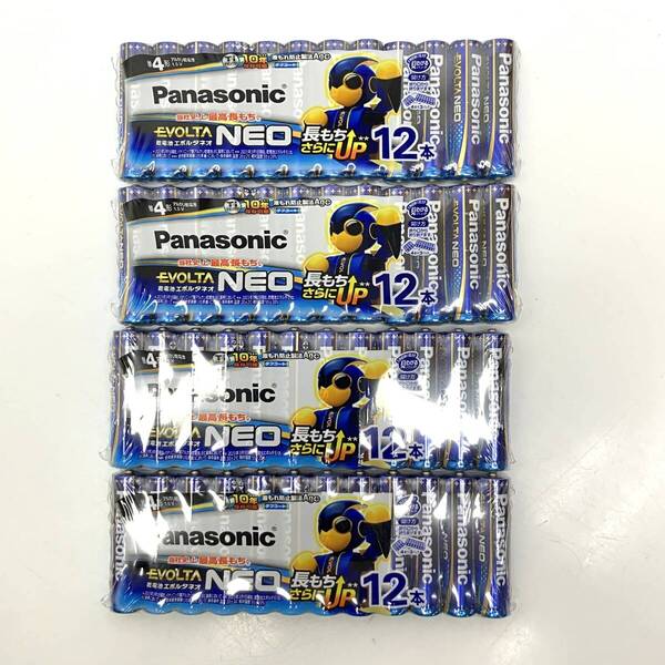 志)新品 送料無料★パナソニック エボルタネオ 単4形 アルカリ乾電池 12本P×4(計48本)大量 まとめ Panasonic EVOLTA NEO 期限2033(I)0511P